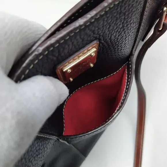 Dooney & Bourke Lexington Black Pebbled Leather Double Handle Zipper Tote Bag - Picture 16 of 16